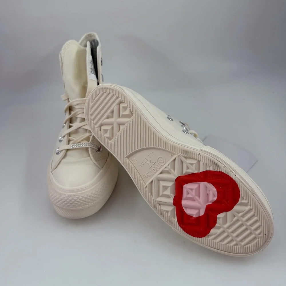 Converse Women’s CTAS Lift Egret Platform-5.5-Forever Dream Off White Shoes NEW!